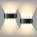 2 Lampes Murales LED Noires